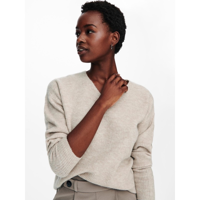 ONLY Camilla Strik Pullover - Pumice Stone