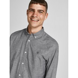 JACK & JONES Premium Twist L/S Skjorte - Grey Melange