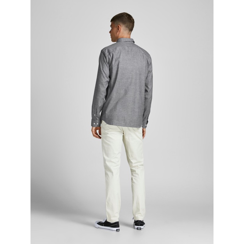JACK & JONES Premium Twist L/S Skjorte - Grey Melange