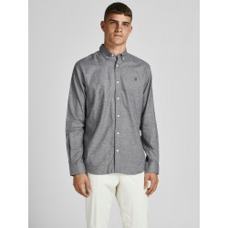 JACK & JONES Premium Twist L/S Skjorte - Grey Melange