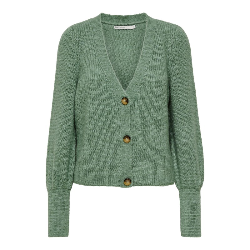 ONLY Clare Strik Cardigan - Granite Green