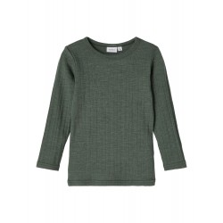 NAME IT Mini Uld Langærmet bluse - Duck Green