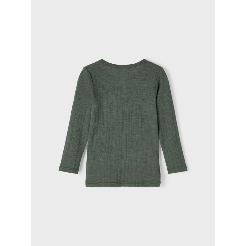 NAME IT Mini Uld Langærmet bluse - Duck Green