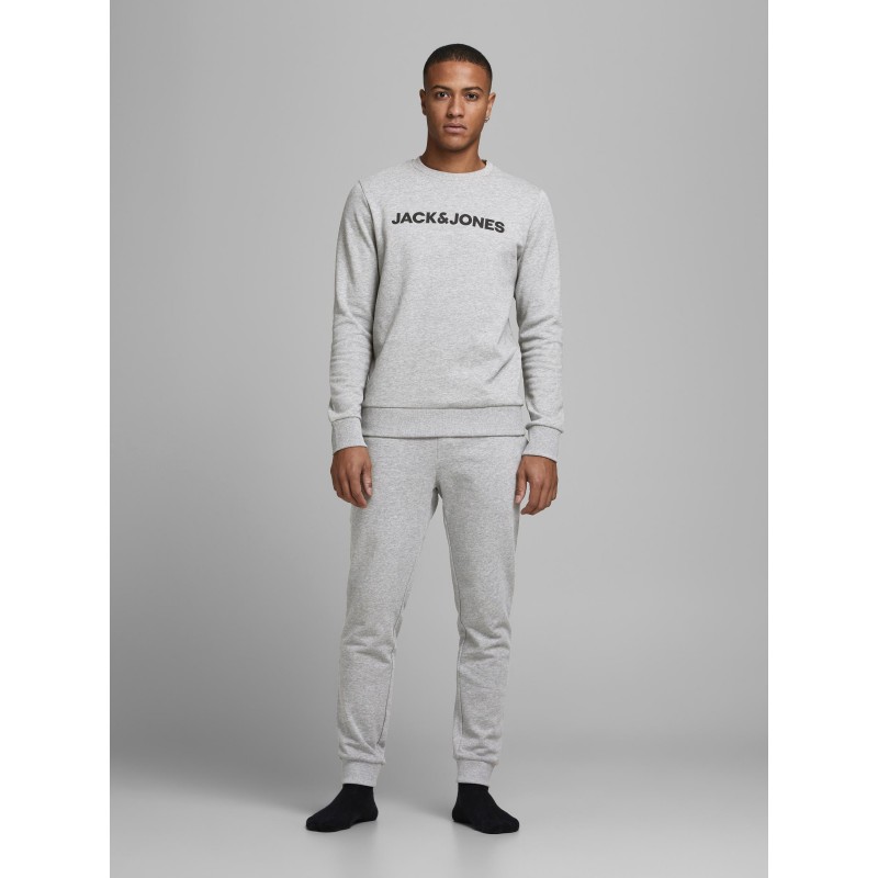 JACK & JONES Lounge Pyjamas Sæt - Light Grey Melange