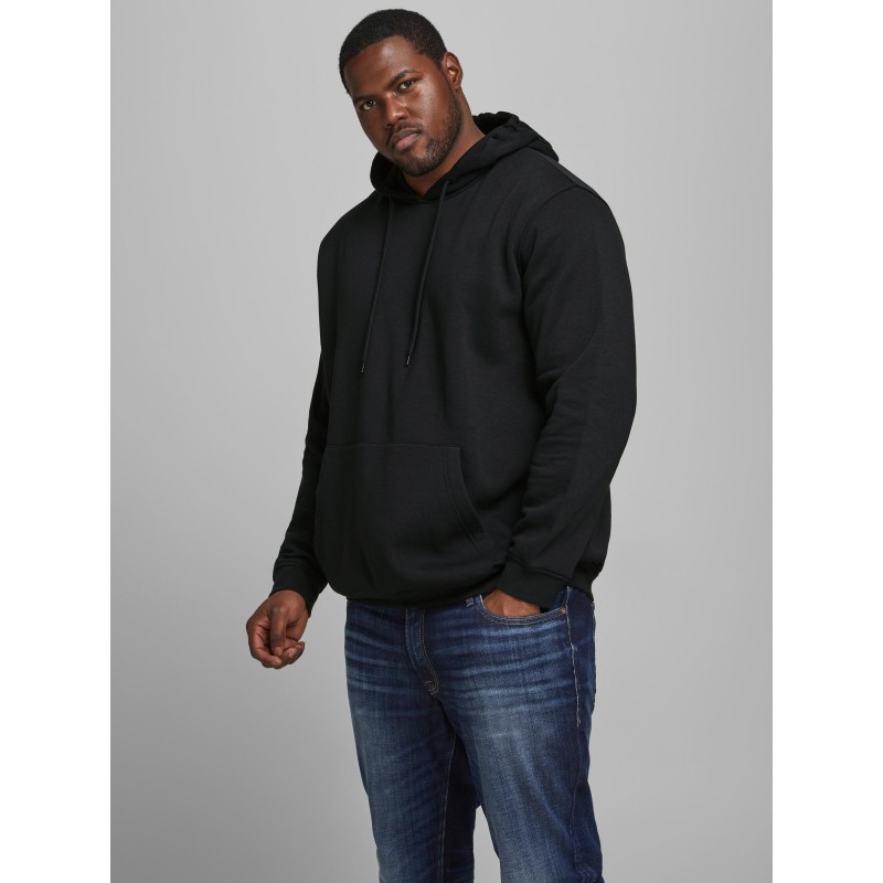 JACK & JONES PLUS BRINK HOODIE - Sort