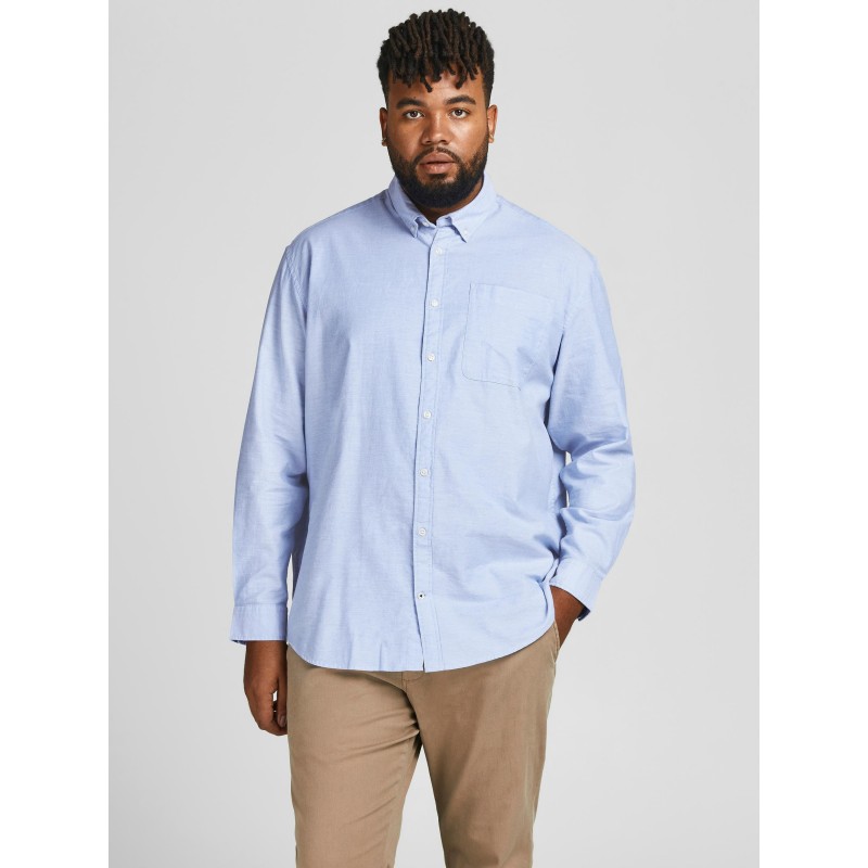 JACK & JONES Plus Size Oxford Langærmet Skjorte - Cashmere Blue