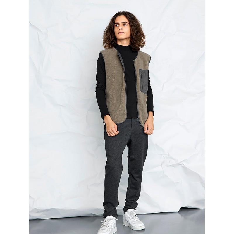 LMTD RAKE SLIM PANTS - DARK GREY MELANGE