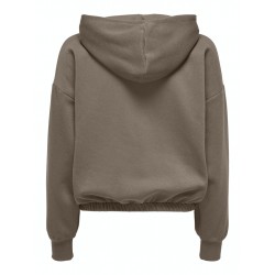 ONLY CROPPED HOODIE - WALNUT