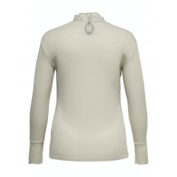 ONLY CARMAKOMA Plus Lace Highneck L/S Top - Pumice Stone