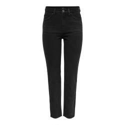 ONLY Emily HW Straight Fit Jeans - Black Denim