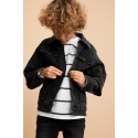 NAME IT KIDS SWEAT DENIM JAKKE - SORT