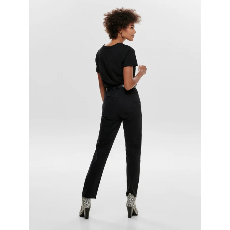 ONLY Emily HW Straight Fit Jeans - Black Denim
