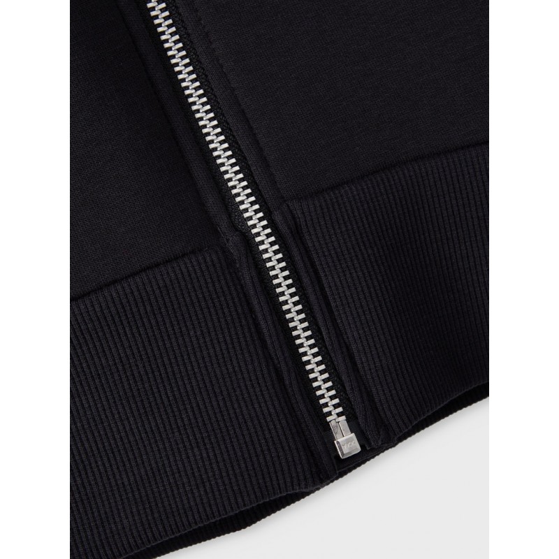 LMTD pige - Opal langærmet kort sweat lynlås cardigan - Sort