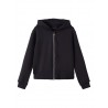LMTD pige - Opal langærmet kort sweat lynlås cardigan - Sort