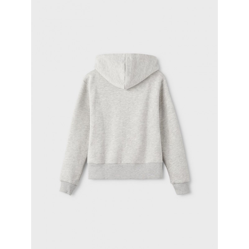 LMTD pige - Opal langærmet kort sweat lynlås cardigan - Light Grey Melange