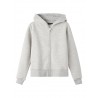 LMTD pige - Opal langærmet kort sweat lynlås cardigan - Light Grey Melange