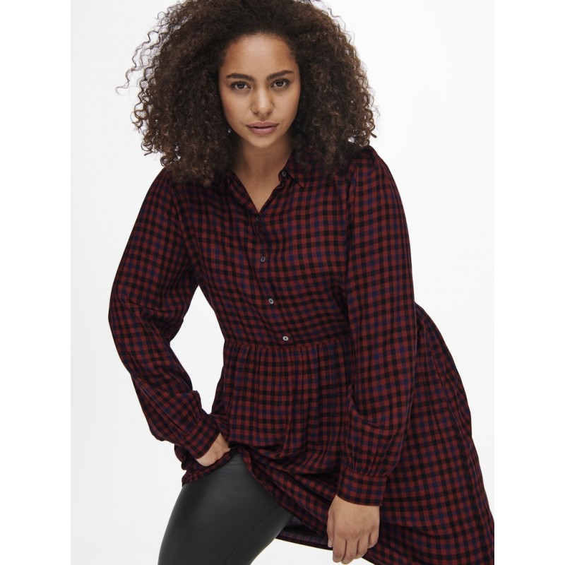 ONLY CARMAKOMA Ternet Kjole - Merlot