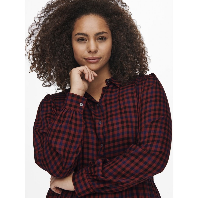 ONLY CARMAKOMA Ternet Kjole - Merlot