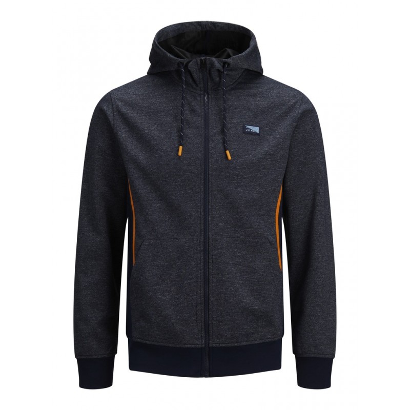 JACK & JONES KOBE ZIP HOODIE - NAVY BLAZER