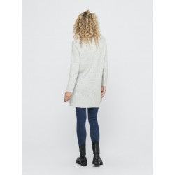 ONLY Carol L/S Strik Kjole - Light Grey Melange