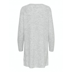 ONLY Carol L/S Strik Kjole - Light Grey Melange