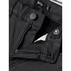 LMTD Coated skinny højtaljet bukser - Black