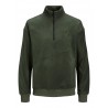 JACK & JONES JUNIOR KLASSISK LYNLÅS SWEATSHIRT - MØRKE GRØN