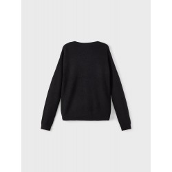 LMTD Nilla Langærmet Kort Strik Cardigan - Sort