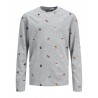 JACK & JONES Junior Jule Nattøjs Sæt - Light Grey Melange