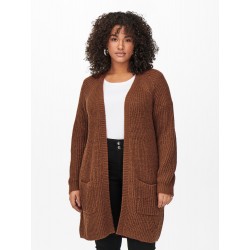 ONLY CARMAKOMA Oversized Cardigan - Rustic Brown