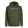 JACK & JONES PLUS SIZE SWEAT HOODIE - FOREST NIGHT