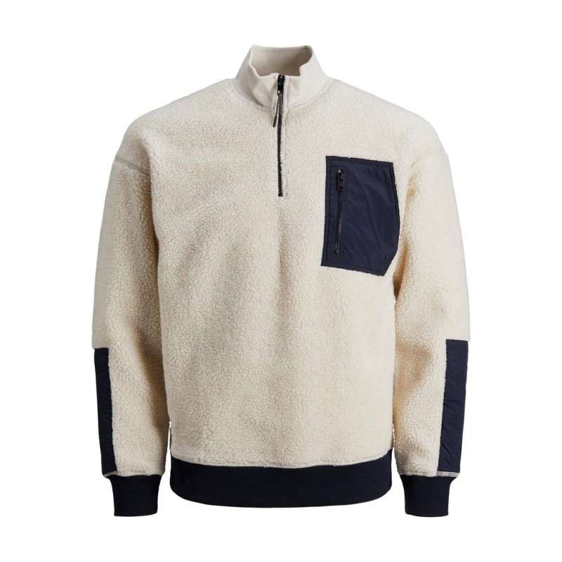 JACK & JONES JR BRICE HIGH NECK SWEATSHIRT - MOONBEAM