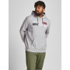 JACK & JONES Plus Corp loge sweat hættetrøje - Light Grey Melange