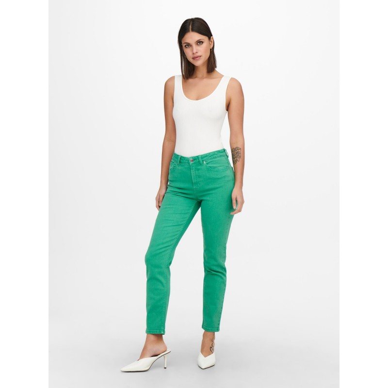 ONLY EMILY HW ANK JEANS - MARINE GREEN