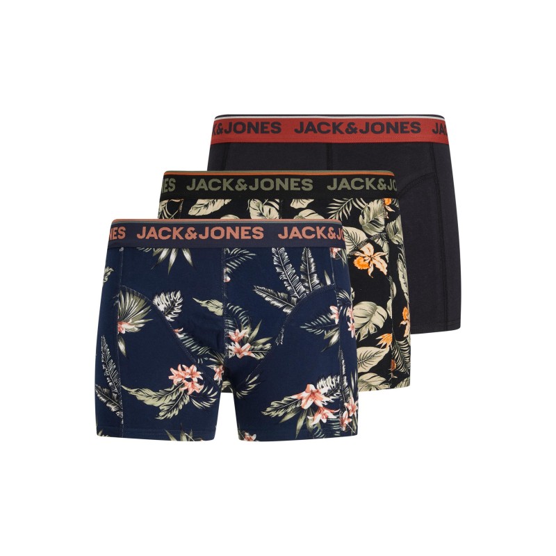 JACK & JONES FLOWER TRUNK 3 PAK- MØRKEBLÅ/DARK NAVY