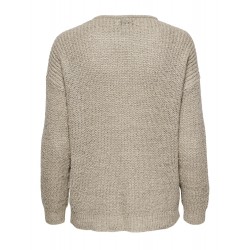 JDY New Megan Strik Pullover - Cement
