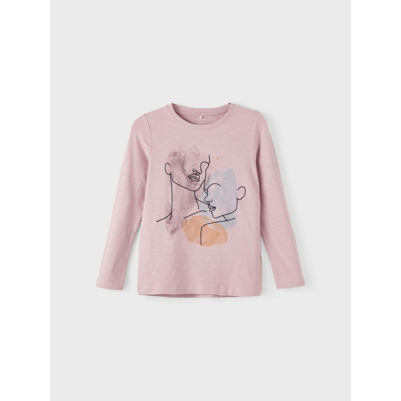 NAME IT KIDS SERKE L/S TOP- MAUVE SHADOWS