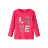 Name it Brigatta langærmet T-shirt - Bright Rose