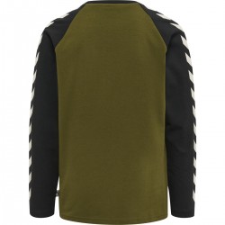 HUMMEL DRENG LANGÆRMET T-SHIRT | Capulet Olive | Hurtig Levering