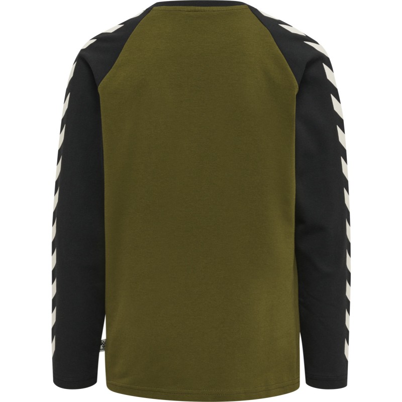 HUMMEL DRENG LANGÆRMET T-SHIRT | Capulet Olive | Hurtig Levering