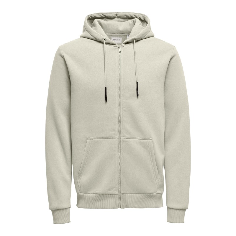 Only & Sons Ceres Zip Sweat Hoodie - Pelican