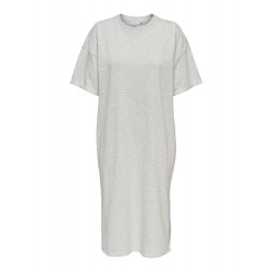 Only Soft S/S Lang sweat kjole - Oatmeal