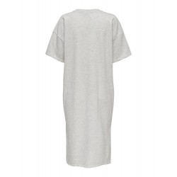 Only Soft S/S Lang sweat kjole - Oatmeal