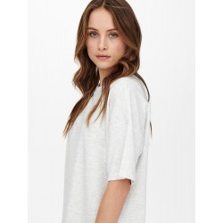 Only Soft S/S Lang sweat kjole - Oatmeal