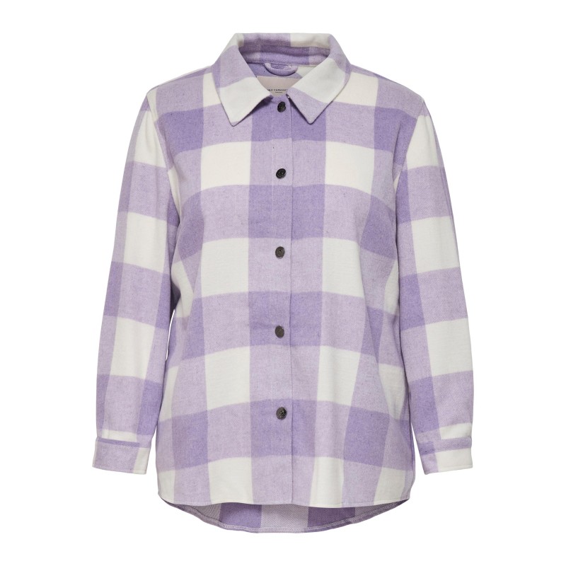 ONLY CARMAKOMA Ternet Shacket - Chalk Violet