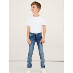 Name it Kids Theo sweat-jeans - Medium blue denim