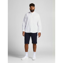 JACK & JONES PLUS Langærmet Hør Skjorte - Hvid