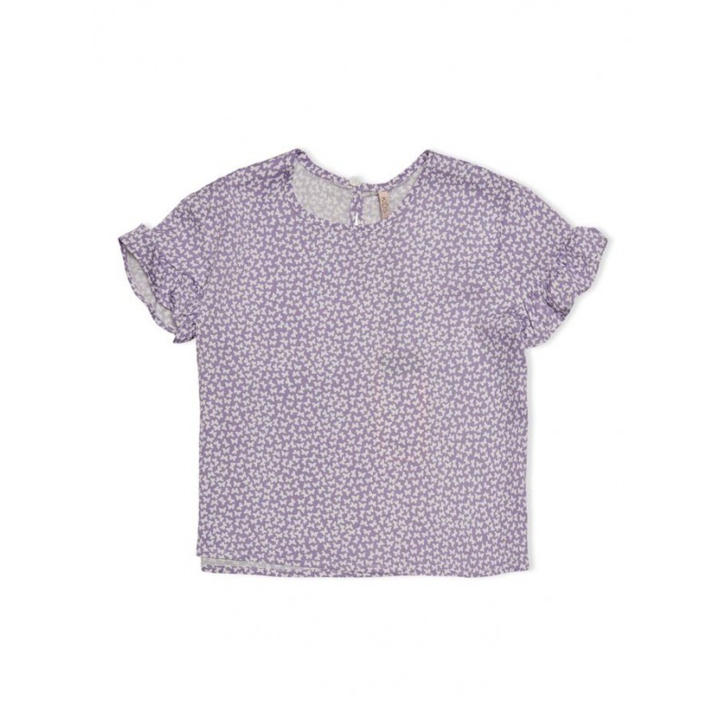 Kids Only Scarlett ruffle kortærmet top - Chalk violet