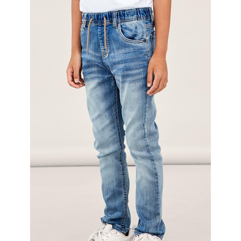 NAME IT ROBIN DENIM SWEAT JOGGERS - LIGHT BLUE DENIM