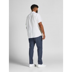 Jack & Jones Plus Kortærmet Hør Skjorte - Hvid